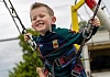 Reaching new heights and loving every bounce on the trampolines at the Three Ways Community Festival Funday!