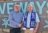 Newry City AFC Chairman Gary Wilson with Fiveways owner Colm Meehan.