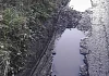 Some of the potholes on the road.