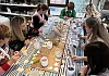 The Christmas Ornament workshop in full swing