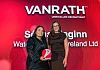Pictured with Seána on stage is Rebecca Jama (right), Operations Manager at category sponsor VANRATH.