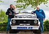 Rathfriland Motor Club Chairman Malcolm Johnston with some of the visitors to the Cars and Coffee event.