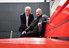 A British Heart Foundation red bench has been installed at Queen’s University Medical Biology Centre in living tribute to QUB graduate Karl Murray (seated) who had lifesaving surgery at just six months old and recently celebrated his 30th birthday. Karl, who was born with a congenital heart condition is pictured with Head of British Heart Foundation NI, Fearghal McKinney.  