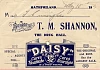 A section of a receipt from T M Shannon, a chemist in Rathfriland, dating from the 1900s. Newry and Mourne Museum Collection