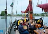 The Volharding sails down Newry Ship Canal. Photograph: Columba O'Hare/ Newry.ie 