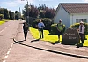 Local Crieve Road residents Jessica Phillips and Joan Carlin discuss speeding concerns with SDLP Cllrs Michael Savage and Gary Stokes.