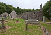 General view of the churches at Killeavy. St. Monnina’s original monastic foundation probably comprised a series of wooden buildings. These were later replaced by stone buildings including, perhaps, the surviving west church (on left). The east church indicates further building, or re-modelling of earlier structures, in the 15th century. Newry and Mourne Museum Collection