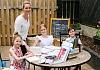 Michelle Curran with daughter Isabella and twins Alex and Juliette. Photograph: Columba O'Hare/ Newry.ie 