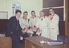 Managers at McCann’s Bakery in January 1965. Left to right: J.E. Moore, Paddy Grant, Colm Mathers, Poppy O’Hare and Gerry Murphy. Newry and Mourne Museum Collection