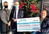 &nbsp;Fiveways Yvonne Carr and Frank Hagan presenting the cheque for £5,000.00 to PIPS Hope and Support’s Padraig Harte&nbsp;