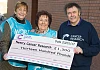 Lorraine McKeown and Gertrude Galloghly presents a cheque for £1300 to Newry Cancer Research, Treasurer, Paddy O’Hanlon.