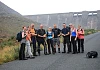 Representatives from the Ministry of Defence (MOD), Policing and Community Safety Partnership, NI Fire and Rescue Service, PSNI and Newry, Mourne and Down District Council who in the initial planning stages trekked  the route for the Mourne Mountain Adventure Challenge which takes place this Saturday 25 April 2015. 