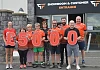 Representatives from the Desy Jennings Football Festival along with Kieran Quinn rom  Player-Fit present a cheque for £5,000 to Northern Ireland Chest Heart & Stroke.