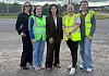 Cllr Aine Quinn meets members of the Road Ahead NI group.