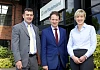 Newly appointed Minister of State with responsibility for North / South Co-operation visits InterTradeIreland Offices in Newry. From left: Aidan Gough, InterTradeIreland Director of Strategy and Policy; Minister Seán Sherlock TD, Minister of State with Special Responsibility for North South Co-operation and Trade Promotion and Margaret Hearty, InterTradeIreland Director of Programmes and Business Services. Photograph: Columba O’Hare 