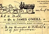 Receipt from James O’Neill, a local company which hired out horse-drawn vehicles. Newry and Mourne Museum Collection