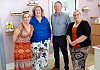 Cllr Mickey Larkin with Good Space staff, Kathy, Jacinta and Jena.