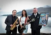 Launching the 20th International Guinness&reg; Blues on the Bay Festival, sponsored by Diageo. From left: Ian Sands, Event Director; Alexandra Halliday and Paul Callan, Diageo. Photograph: Kelvin Boyes