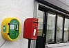 The defibrillator  cabinet installed at Killean.