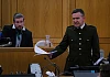 The Trial of  P.H. Pearse before the Court of History performed in Newry Courthouse. Photograph: Columba O'Hare/ Newry.ie 