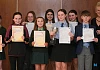 Competitors in Class 143 at Newry Feis, Irish Poem over 12 and under 14 pictured with Adjudicator Katrina Mulvihill. 