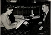 Gerald Cronin, town clerk of Newry Urban District Council (1947-1973), with secretary, Maureen Daly in the clerk’s office in Newry Town Hall, c1950. Newry & Mourne Museum Collection