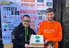 Slieve Gullion Runners celebrates 5yrs our founding member Dermot Winters with our club sponsor from the beginning Graeme Finegan of .Grounded Espresso Bars Newry
