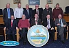 Back from left: Frank Feely, Connaire McGreevy, Eddie Curtis, Chief Executive, Newry and Mourne; John Feehan, Mick Murphy and William Burns. Front from left: John McArdle, Anthony Flynn, Mayor, Daire Hughes, Jack Patterson and Andy Moffett. Photograph: Columba O’Hare