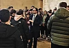MP Dáire Hughes chats to some of the St Paul's visitors in Westminster.