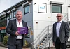 Photographed at the launch of Bluezone Technologies’ ‘no touch’ Legionella management system are from left: Adrian Byrne, CEO & Pat McDonald, Technical Director at Bluezone Technologies’ Newry-based headquarters