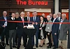 John Gildea, The Bureau with Pat Jennings and visitors to the launch of the new premises at Buttercrane.