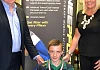 Kane Tucker, St John Bosco ABC, Newry with Pflexxsport’s Managing Director, Les Pape and Sales and Marketing Director, Tricia Russell.