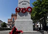Newry Cenotaph following the weekends damage. Photograph: NewRayPics