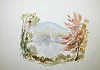 A watercolour by Allen Douglas of Warrenpoint viewed from Omeath. Newry and Mourne Museum Collection