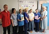 Head of Service for Paediatrics Bernie McGibbon, right and Ward Manager Jacob Moran Durham are pictured with the team in the Special Care Baby Unit (SCBU) in Daisy Hill Hospital.
