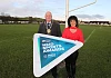 Calling for nominations for the NMD Sports Awards 2020 are Newry, Mourne and Down District Council Chairperson, Councillor Charlie Casey with Elena Martin, Chairperson of the Slieve Gullion SANDSA Forum.