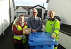 Lucinda Scott (Newry, Mourne and Down District Council's Education Officer), James Brown (Winner) and Micheal McKibben (Newry, Mourne and Down District Council Refuse Collection Driver)