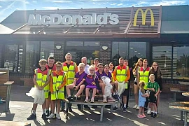 Members of Windmill Stars FC, Carnbane Girls Youth League, Newry High School and McDonald’s Fun Football Volunteers joined McDonald’s Newry for a community litter pick around Damolly Retail Park