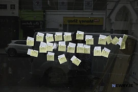 Parking tickets stuck on a windscreen. Photograph: Columba O'Hare/ Newry.ie 