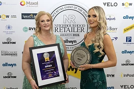 Jennifer McQuillan (right) from Nearby Monaghan Street is pictured with Dawn Cartmill, on behalf of category sponsor, Ireland’s Wedding Journal