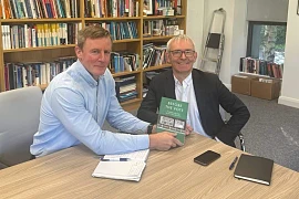 Justin McNulty MLA with Professor John Doyle