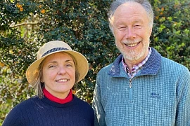 Poet and novelist  Csilla Toldy with photographer Jonathan Heyhoe