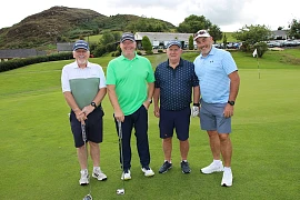 The Brown & Brown Team 1 (L-R) Shay Hoey, Noel McParland, Neil Smyth and Shane Toale who won the overall competition with 107 points. Photograph: Liz Boyle