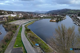 The Albert Basin site for the new Newry City Park. Photograph: Columba O'Hare/ Newry.ie 