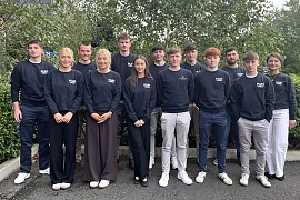 Pictured are the 2026 intake of 10 Navigate Programme students at MJM Marine. Included front from left: Chloe Fitzpatrick (Finance HLA), Lea Fitzpatrick (Logistics HLA), Ellen Treanor ( NTS Finance Placement), Ben Ferris (Rathbane Group Finance Placement), Ronan Crawford (Quantity Surveying Placement), and Micheal McLoughlin (Contracts HLA). Back: Sam Ravey (Design HLA), Frank Conway (Contracts HLA), Harrison Lennon (Contracts HLA), Lorcan Gaffney (Design HLA), Finn Keenan Travers (Design HLA), Raymond McKenna (Technical Engineer HLA), and Meghan Fitzpatrick (Marketing HLA).