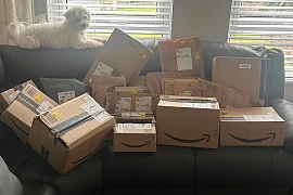 Some of the packages already purchased to help homeless people locally.