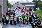 The Great March for Gaza arrives in Newry. Photograph: Columba O'Hare/ Newry.ie 