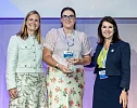 Kerry Haughian receives her award
