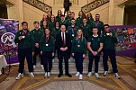 Communities Minister Gordon Lyons pictured with some of the Commonwealth Games Team NI athletes at a homecoming reception in Parliament Buildings.