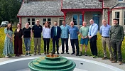 Members of the Forever Mournes Steering Group with Minister Muir and Andrew McMurray MLA. From left: Michelle Boyle (NMDDC); Alice Popplestone (Forever Mournes); Bernadine Maguire-Matthews (Forever Mournes); Nigel McKinney (Mourne Heritage Trust); Heather McLachlan (National Trust); Minister Andrew Muir (DAERA) ; Andy McMurray MLA; Patrick Nelson (National Trust); Vince McAlinden (Mourne Heritage Trust); Dr Mark Hammond (DAERA); Sean McCollum (Forest Service) and Patrick Lynch (National Trust)